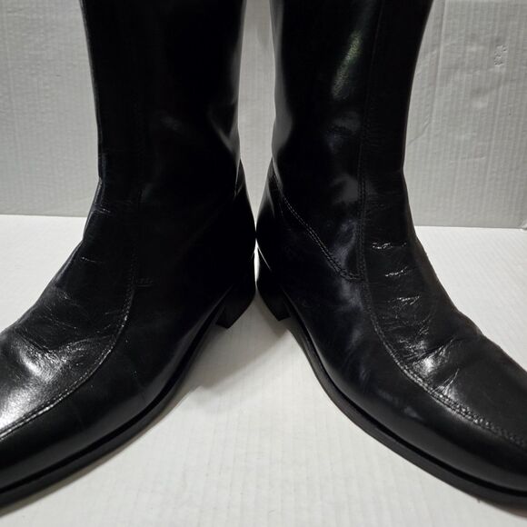 Nunn Bush Men\'s Black Leather Side Zip Ankle Boots US 8 D Dress Casual main image 9